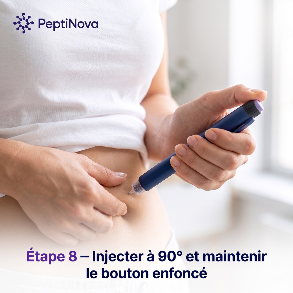 Étape 8 — Injecter à 90°